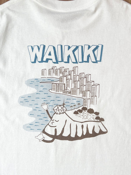 WAIKĪKĪ VIEW UNISEX TEE (BACK PRINT )
