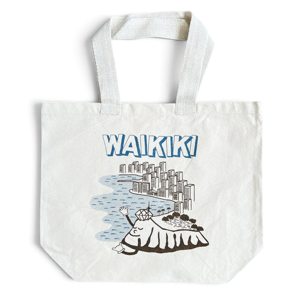 WAIKIKI VIEW RECYCLED CANVAS TOTE