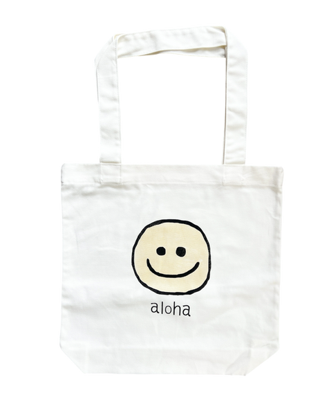 HAPPY FACE CANVAS TOTE