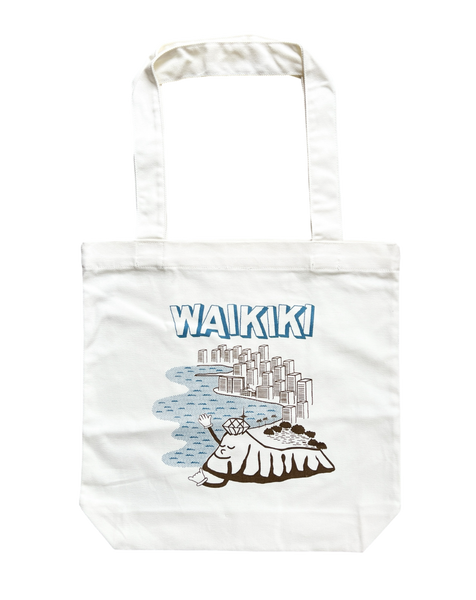 WAIKIKI VIEW CANVAS TOTE