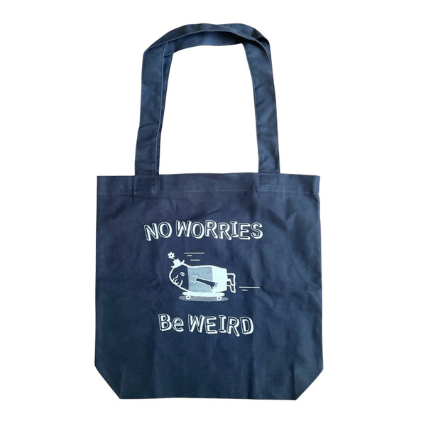 NO WORRIES BE WEIRD CANVAS TOTE