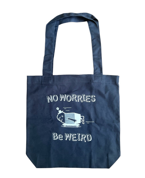 NO WORRIES BE WEIRD CANVAS TOTE