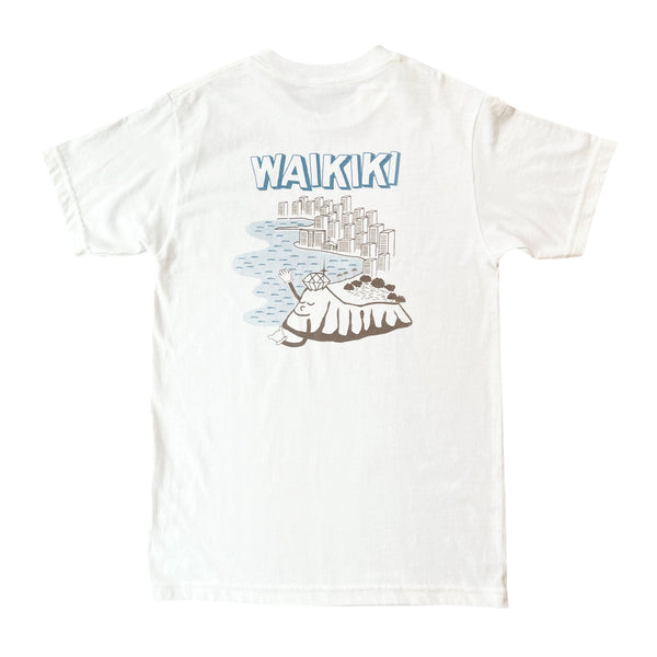 WAIKĪKĪ VIEW UNISEX TEE (BACK PRINT )