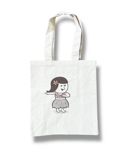 HULA GIRL RECYCLED CANVAS TOTE