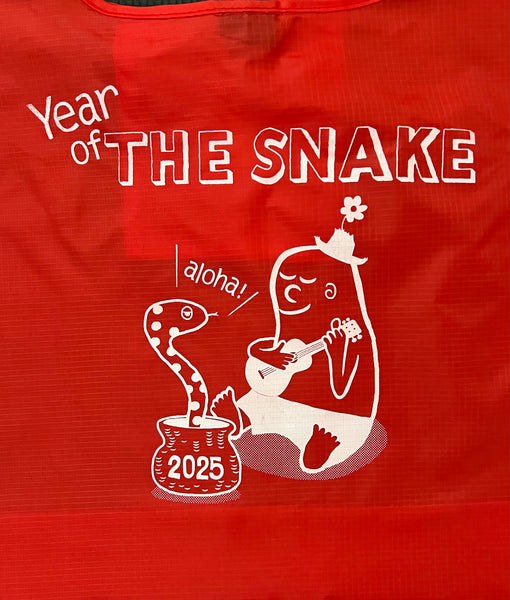 2025 SNAKE FOLDABLE SHOPPING BAG - RED