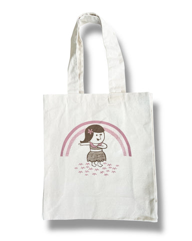 HULA GIRL RECYCLED CANVAS TOTE