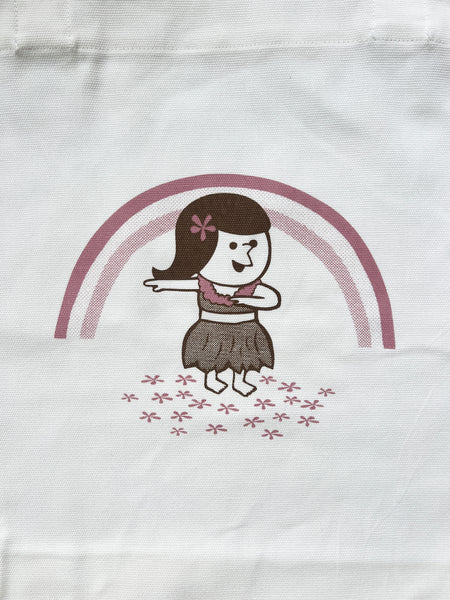 HULA GIRL CANVAS TOTE