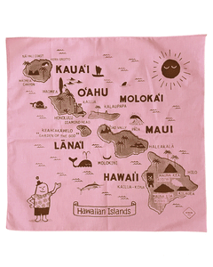 BANDANA -  HAWAIIAN ISLANDS PINK