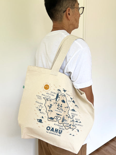 OAHU RECYCLED CANVAS TOTE