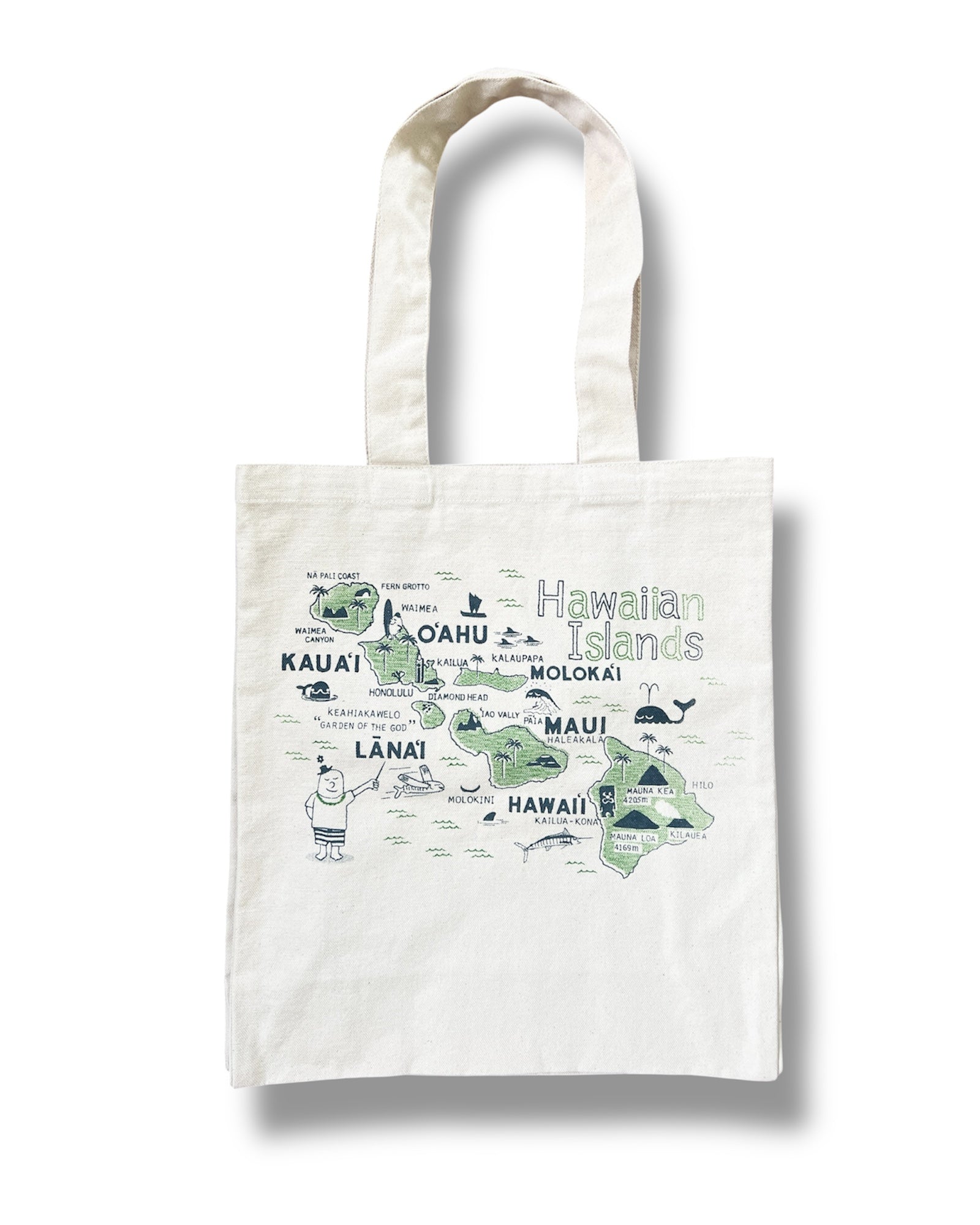 HAWAIIAN ISLANDS RECYCLED CANVAS TOTE