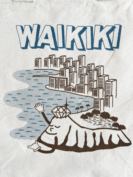 WAIKIKI VIEW RECYCLED CANVAS TOTE