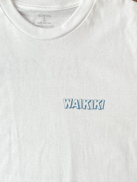 WAIKĪKĪ VIEW UNISEX TEE (BACK PRINT )