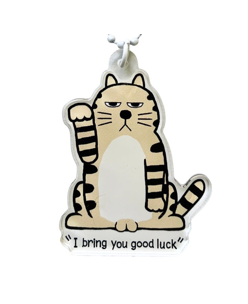 ACRYLIC KEYCHAIN -  GOOD LUCK CAT