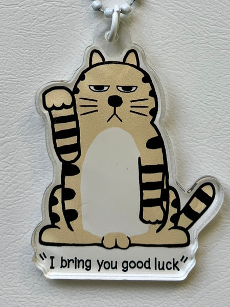 ACRYLIC KEYCHAIN -  GOOD LUCK CAT