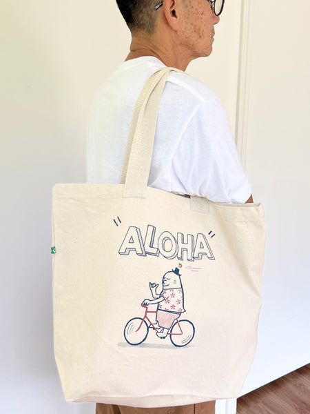 ALOHA CRUISING RECYCLED CANVAS TOTE