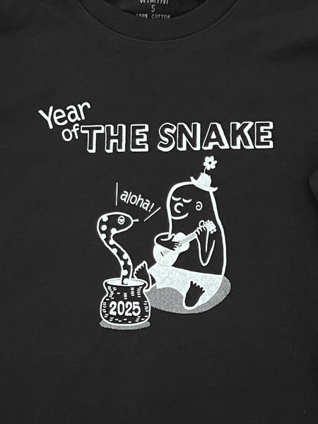 2025 SNAKE FLEECE SWEATSHIRT - BLACK